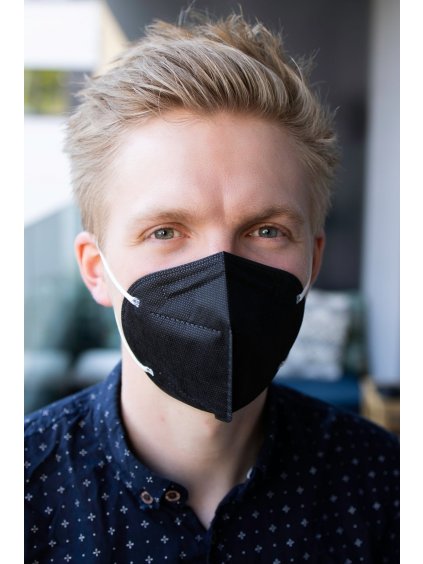Nanovlákenný respirátor FFP2 Nano Med. Clean - černý 46 kč / ks – letní respirátor