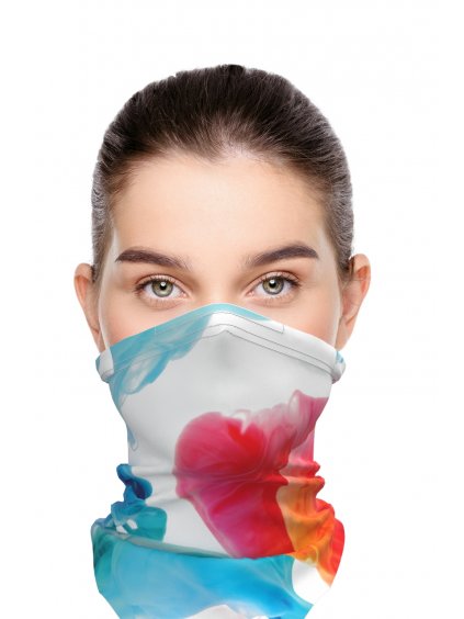 Letní antivirový šátek nanoSPACE - multicolor záchyt FFP2, letní verze
