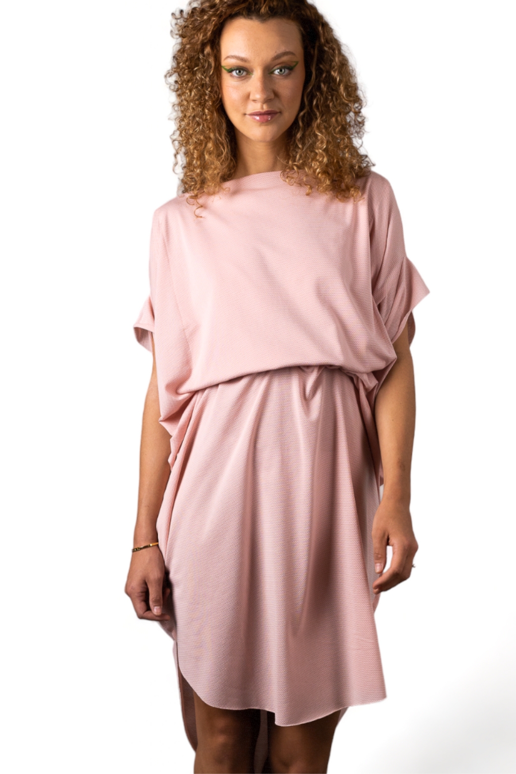 Levně Letní růžové designové šaty Summer Eagle – nanoSPACE by LADA