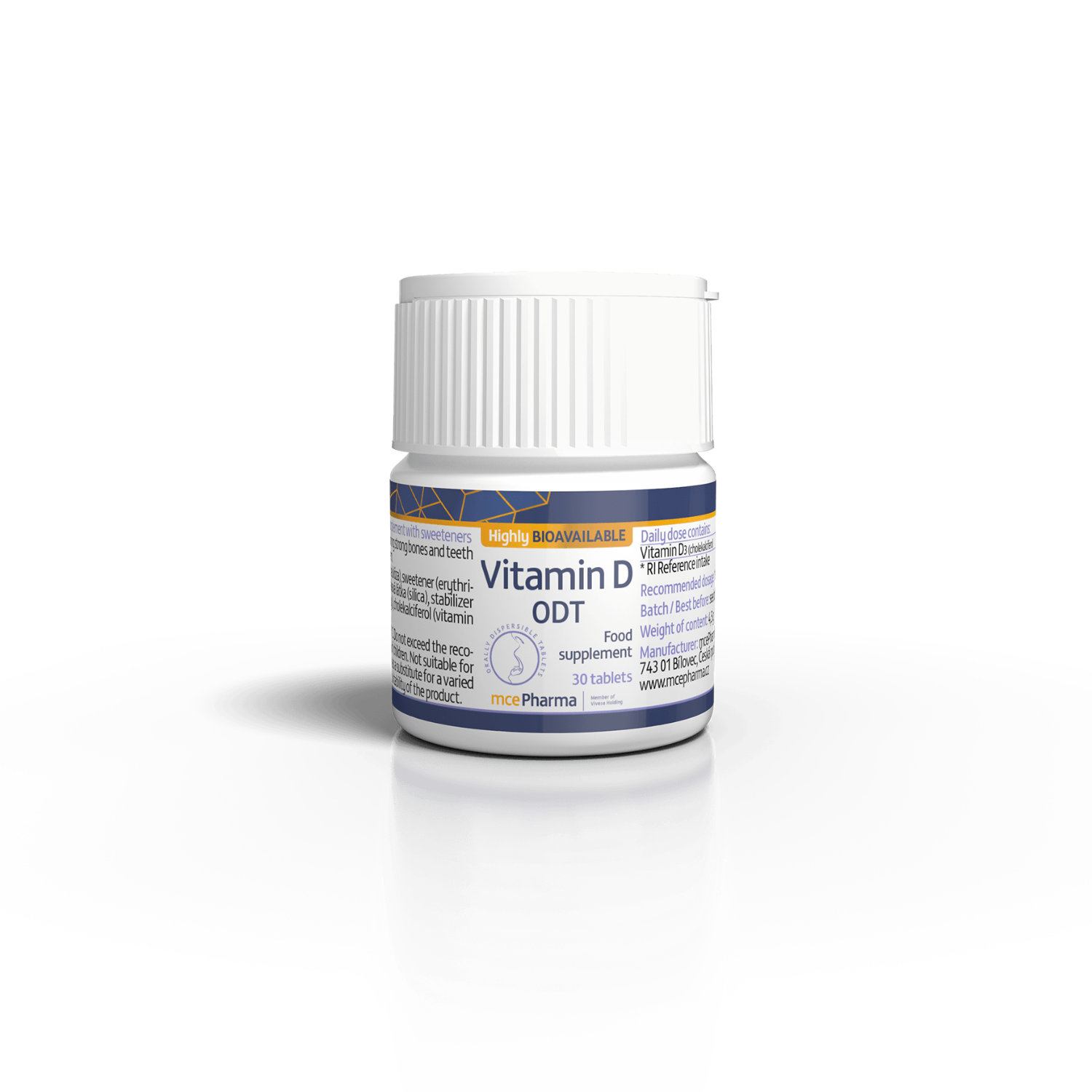 mcePharma Vitamin D ODT Velikost balení: 30 tbl