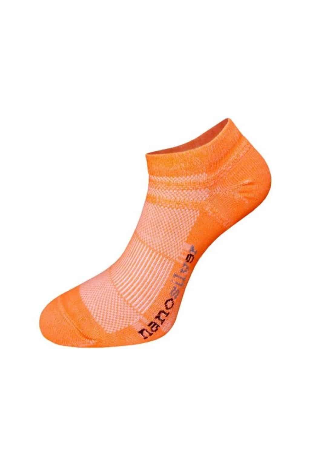 Levně nanosilver® Kotníkové tenké ponožky nanosilver oranžové Velikost: L 43/46