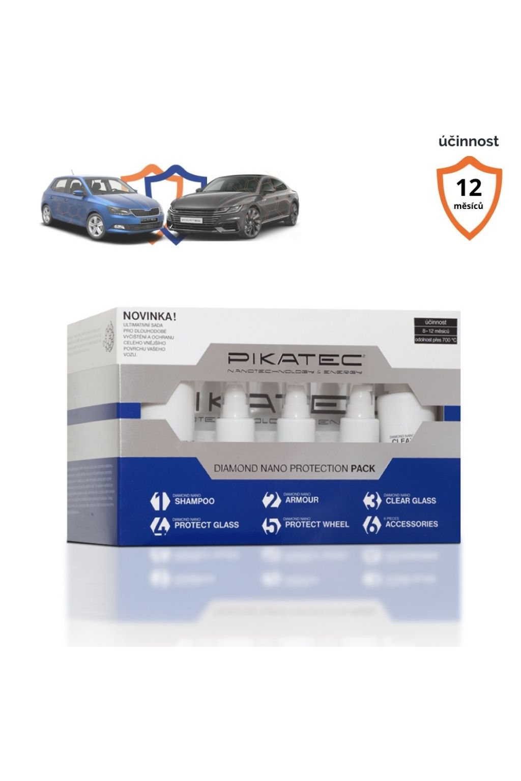 Pikatec Sada nanokosmetiky na auto Diamond Komplexní péče o auto