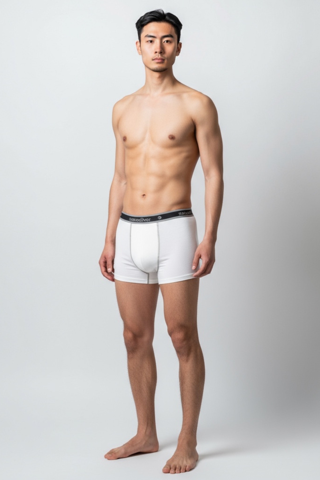 Levně nanosilver® Nano boxerky s gumou nanosilver bez zadního švu bílé