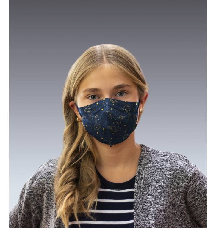 Levně PARDAM - český výrobce respirátorů BreaSAFE Nanovlákenná maska BreaSAFE COMMUNITY MASK TEENS Varianta: vesmír 20 Kč / ks, 8 - 12 let - záchyt FFP2