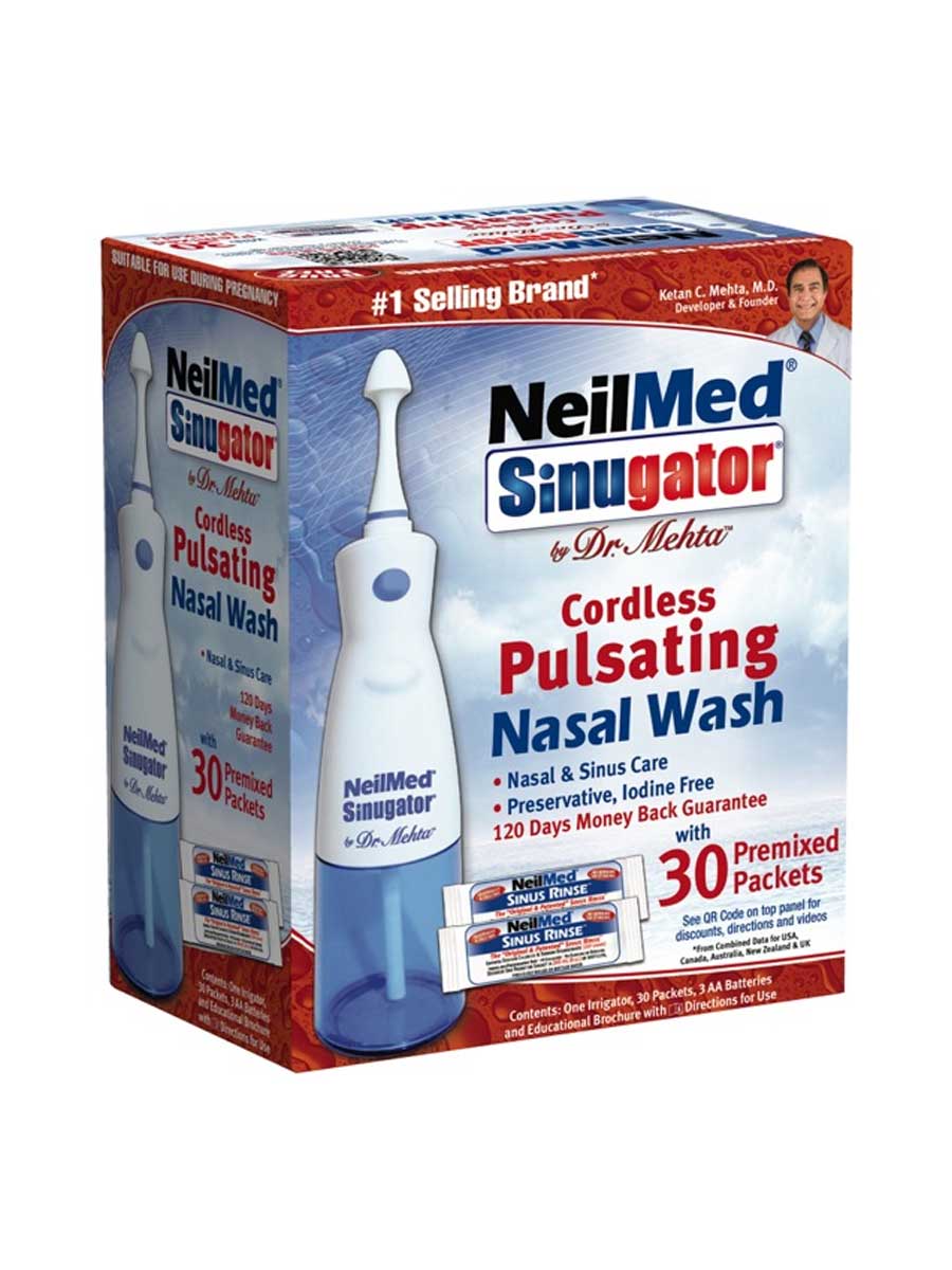 NeilMed Pulzační nosní sprcha Sinugator + 30 izotonických sáčků