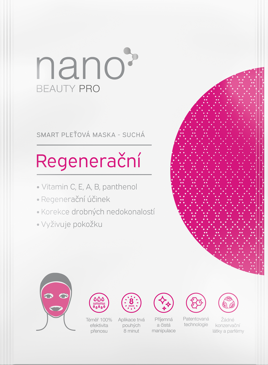 Levně Regenerační nanovlákenná maska nanoBeauty Vitamin C, E, A, B, panthenol