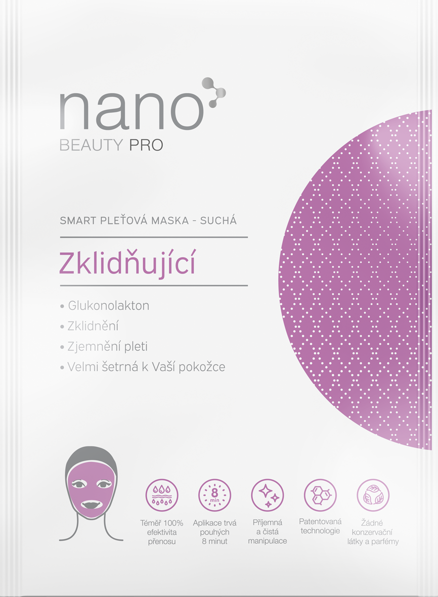 Levně Zklidňující nanovlákenná maska nanoBeauty Glukonolakton