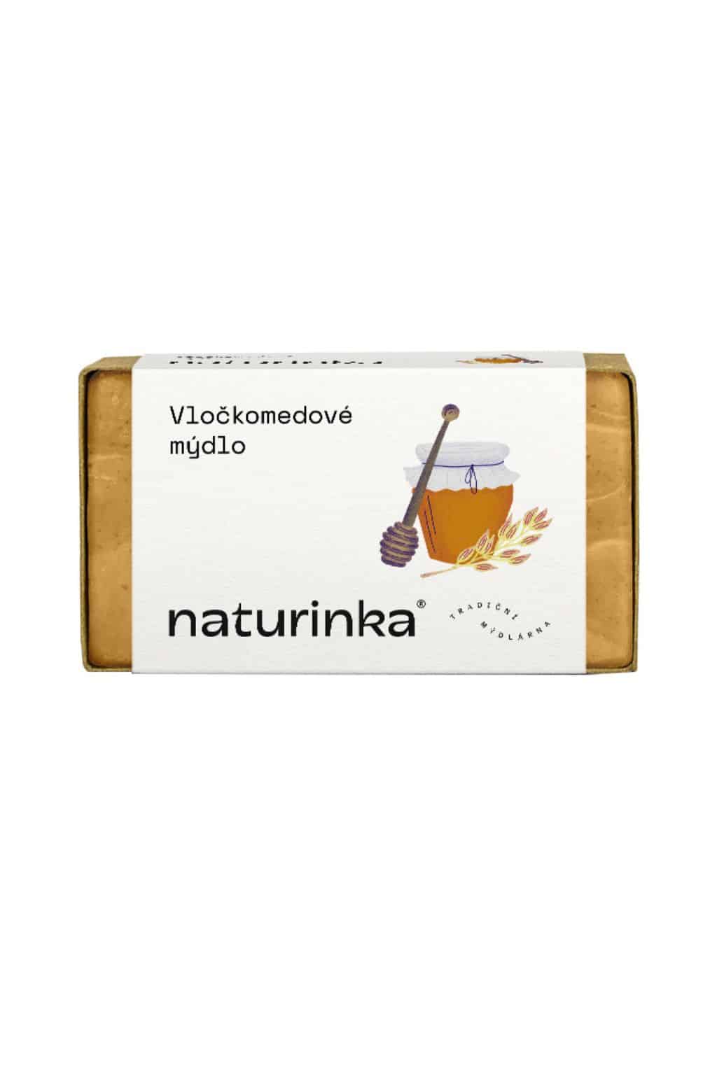 Přírodní vločkomedové peelingové mýdlo Naturinka 110 g