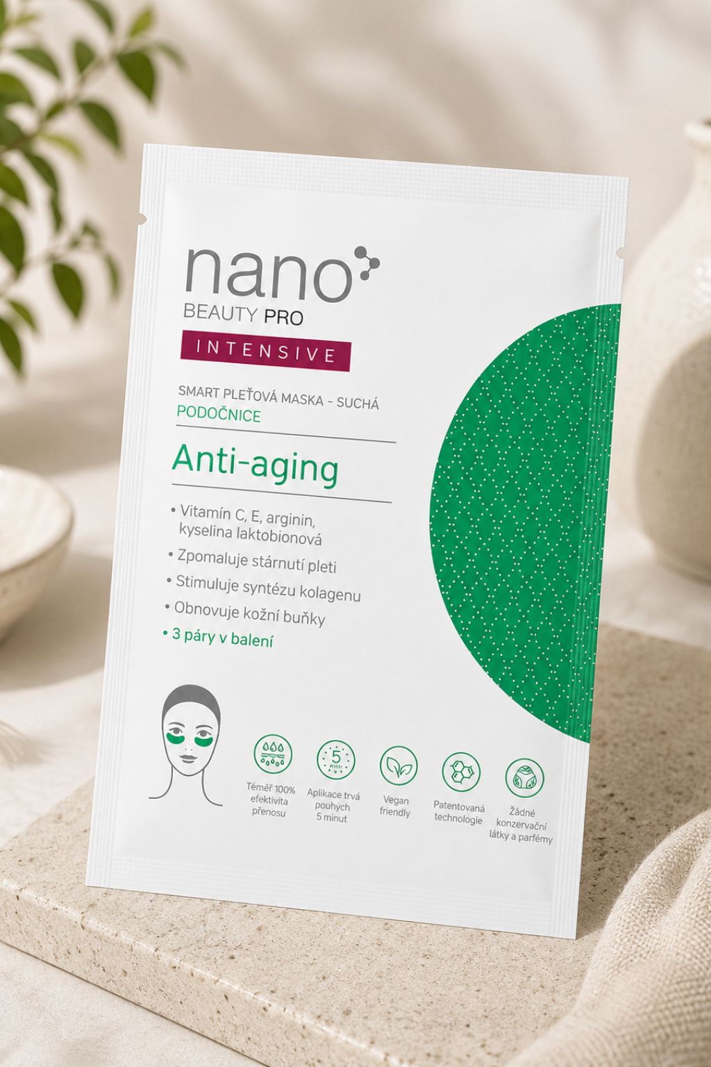 Anti-Aging podoční maska nanoBeauty INTENSIVE