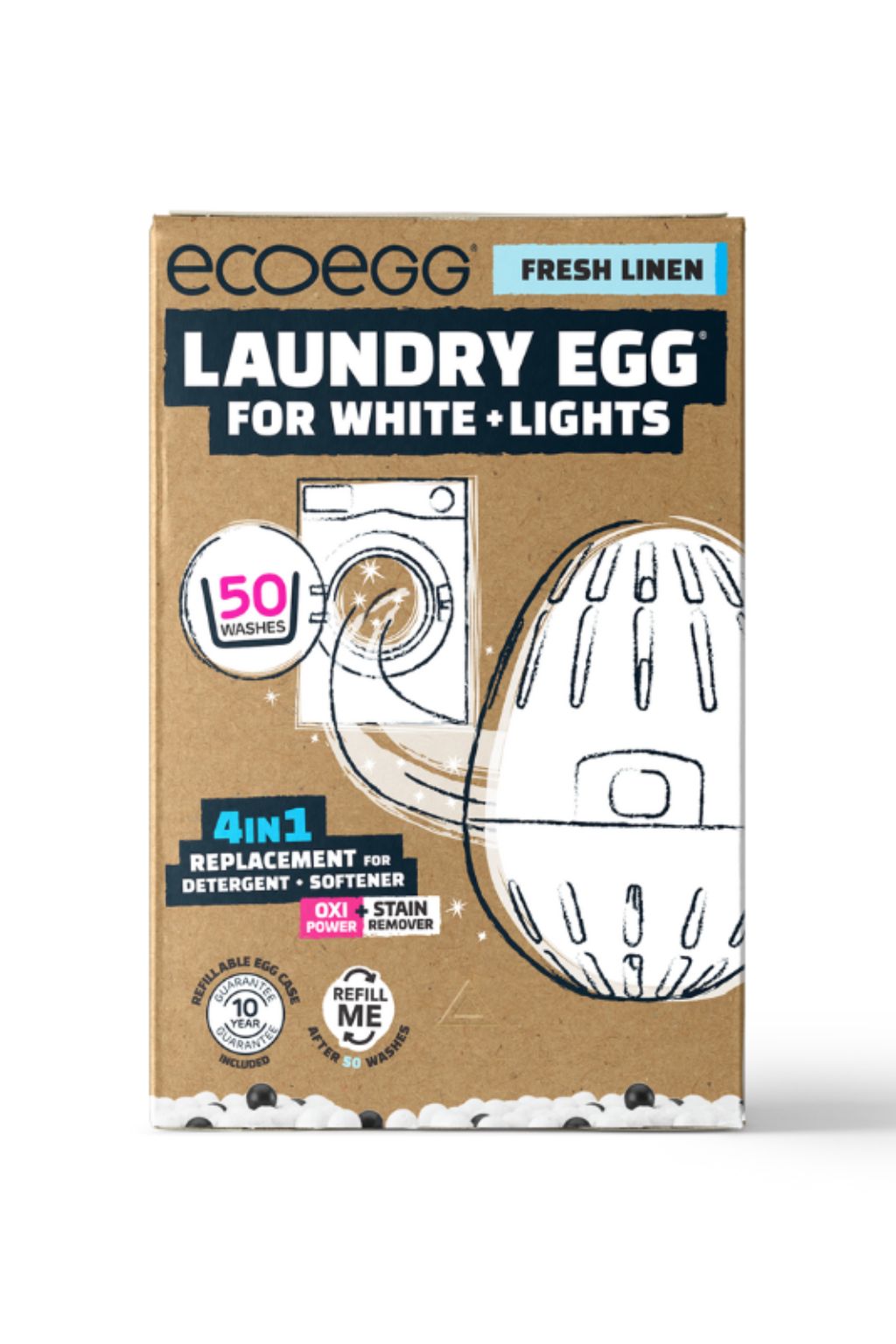 Levně Ecoegg prací vajíčko na bílé prádlo svěží bavlna
