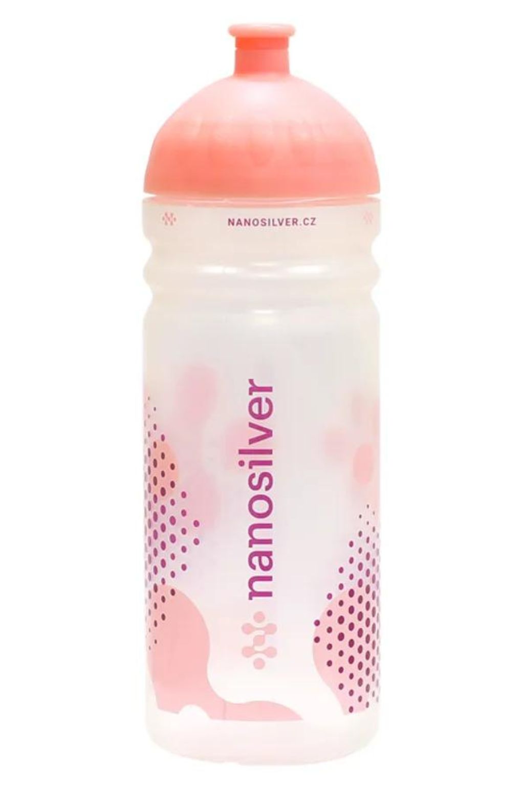 nanosilver® Antibakteriální sportovní láhev nanosilver® čirá/ růžová