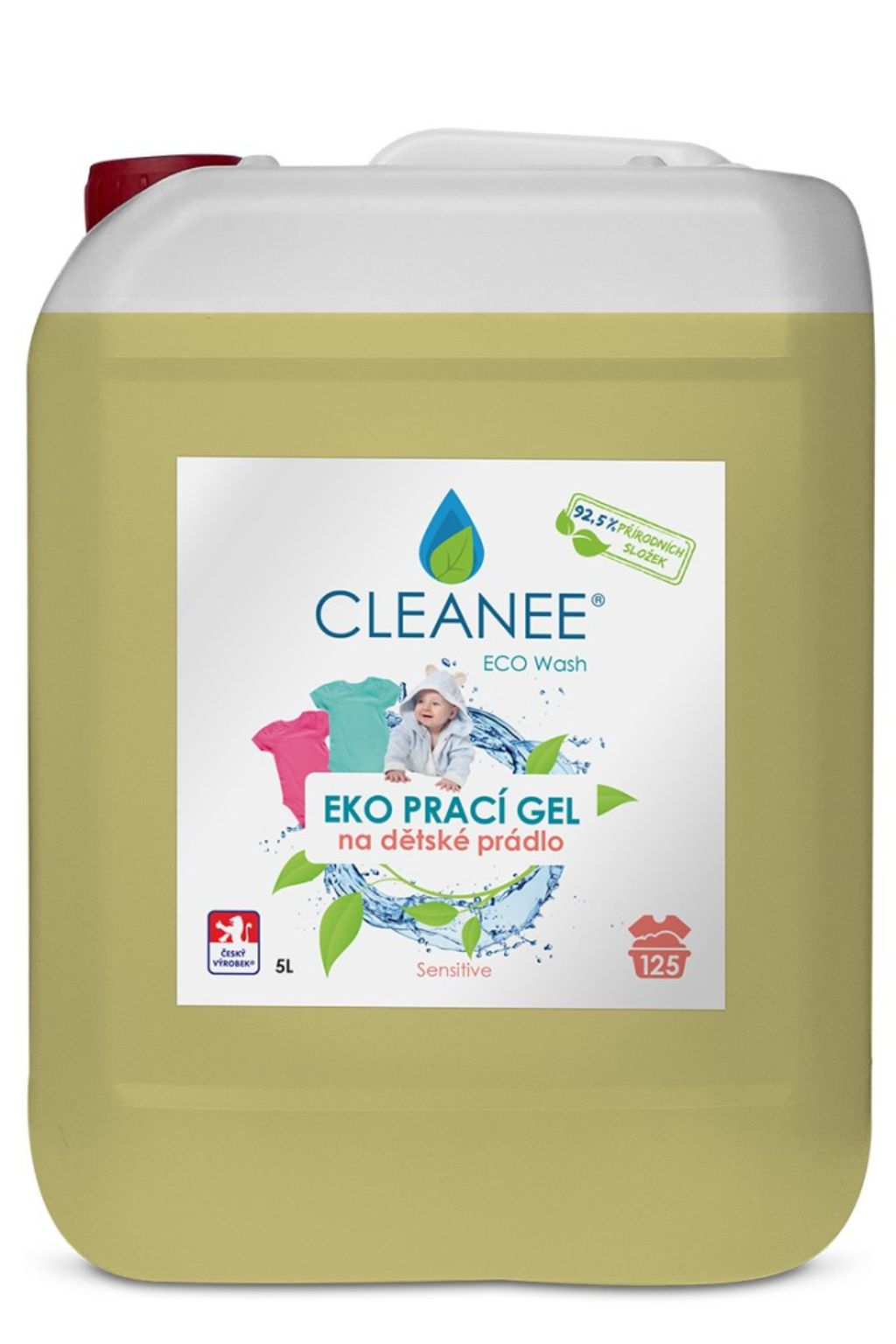 Levně CLEANEE EKO Prací gel na dětské prádlo 5L