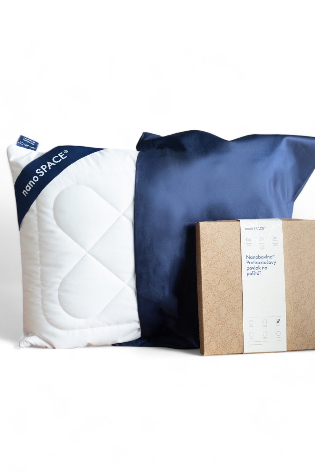 Povlak na anatomický polštář Nanobavlna® modrý