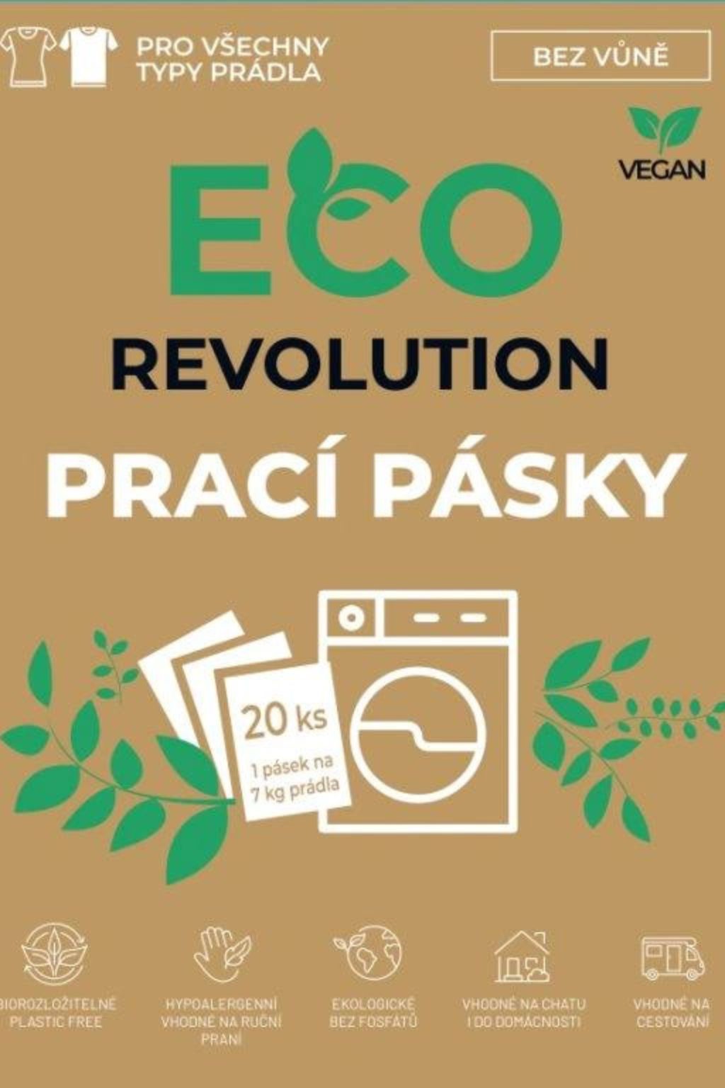 EcoRevolution prací pásky bez vůně Velikost balení: 20 ks