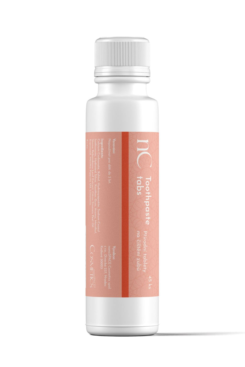 Veganská zubní pasta v tabletách – bezvodá kosmetika nanoSPACE Cosmetics