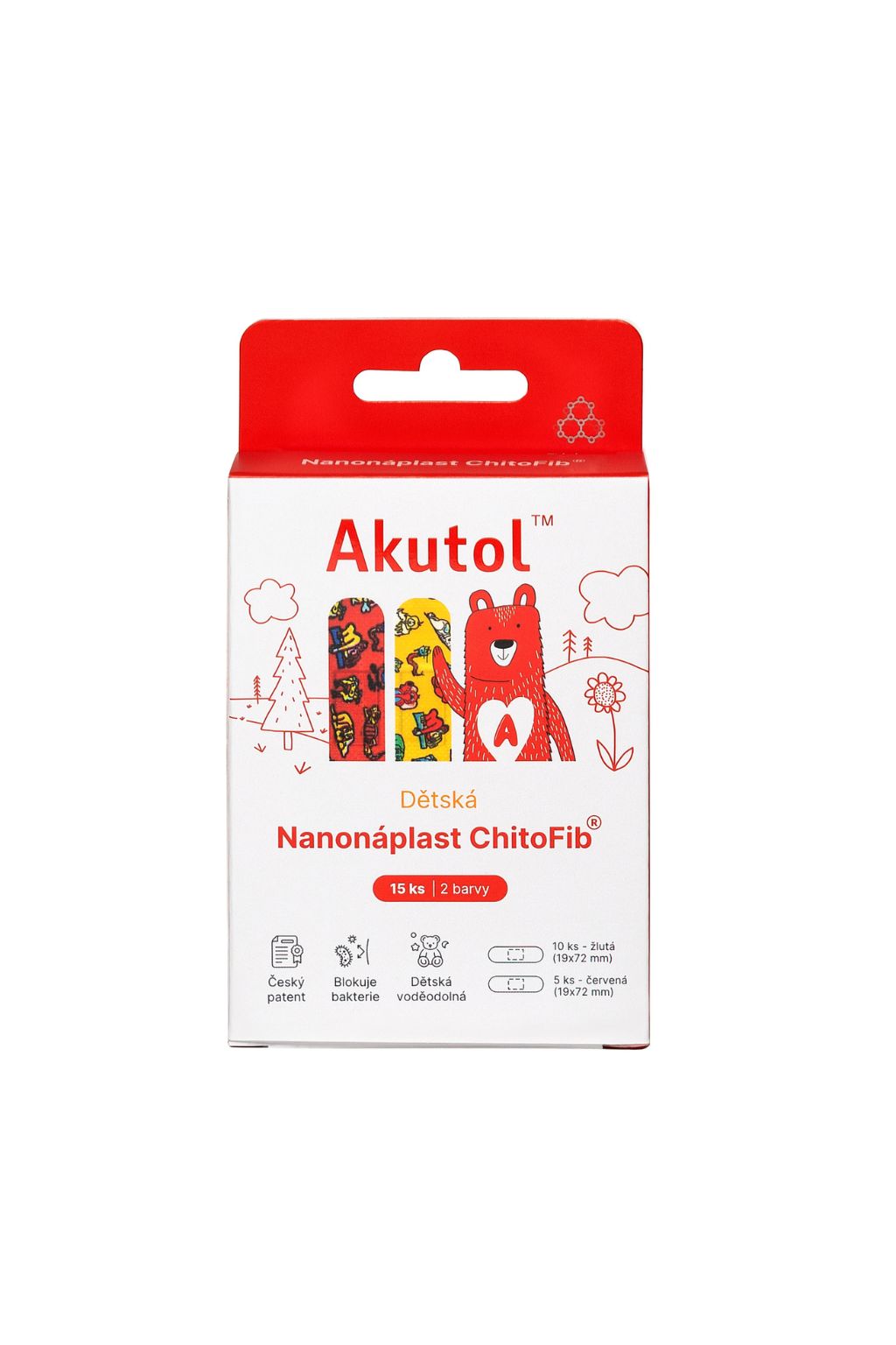 Levně AKUTOL AKUTOL™ Nanonáplast ChitoFib® Dětská