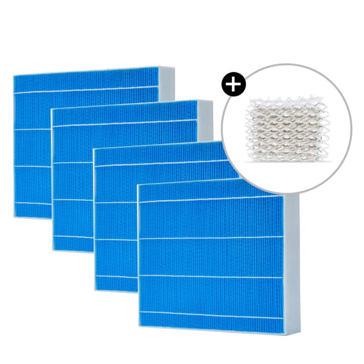 Levně Sada 4 ks zvlhčovacích filtrů a sterilizační vložka Silvertex® pro zvlhčovač vzduchu Meaco Armin® 300