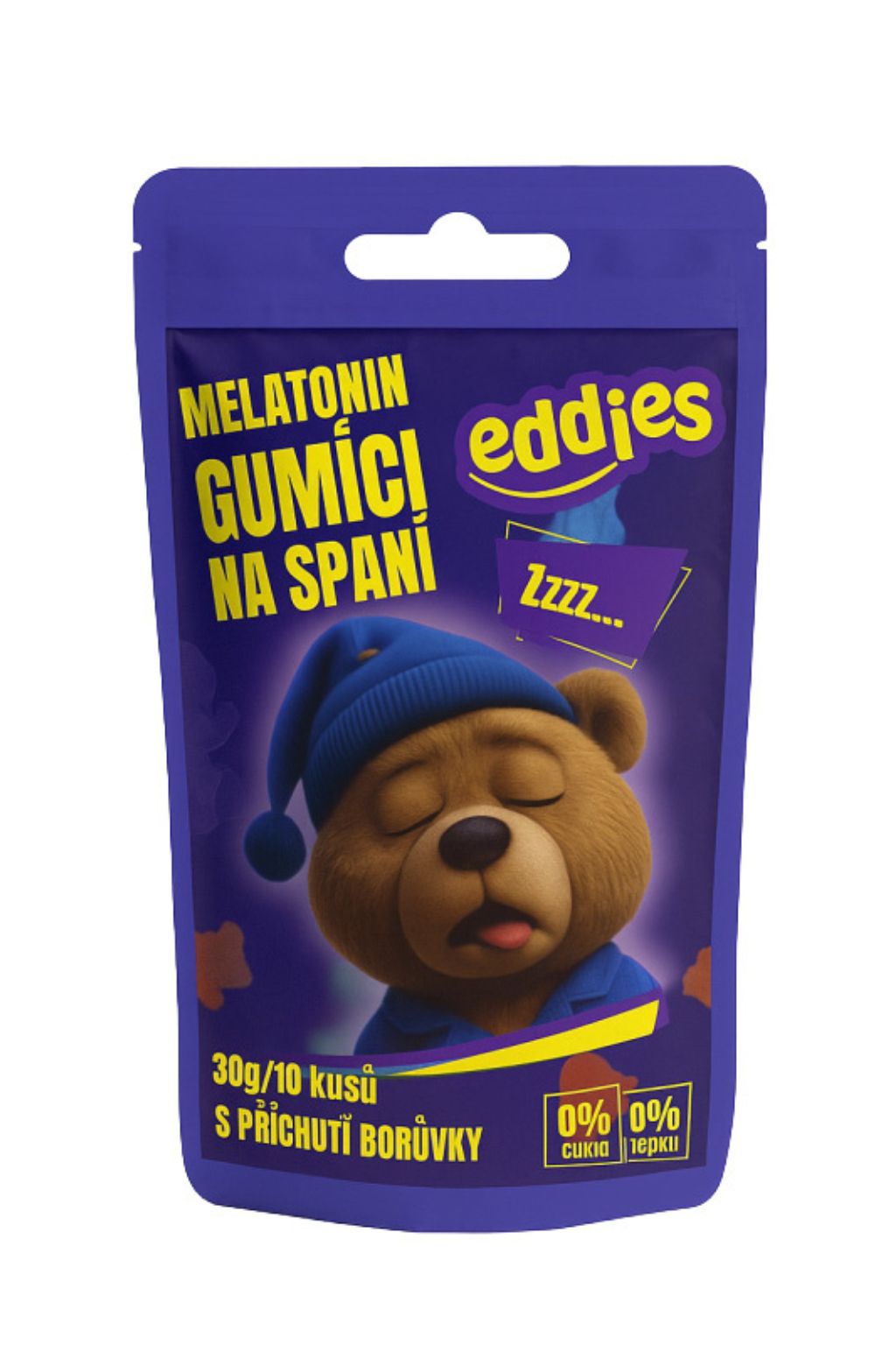 Levně Eddies Gumoví medvídci na spánek s melatoninem - borůvka
