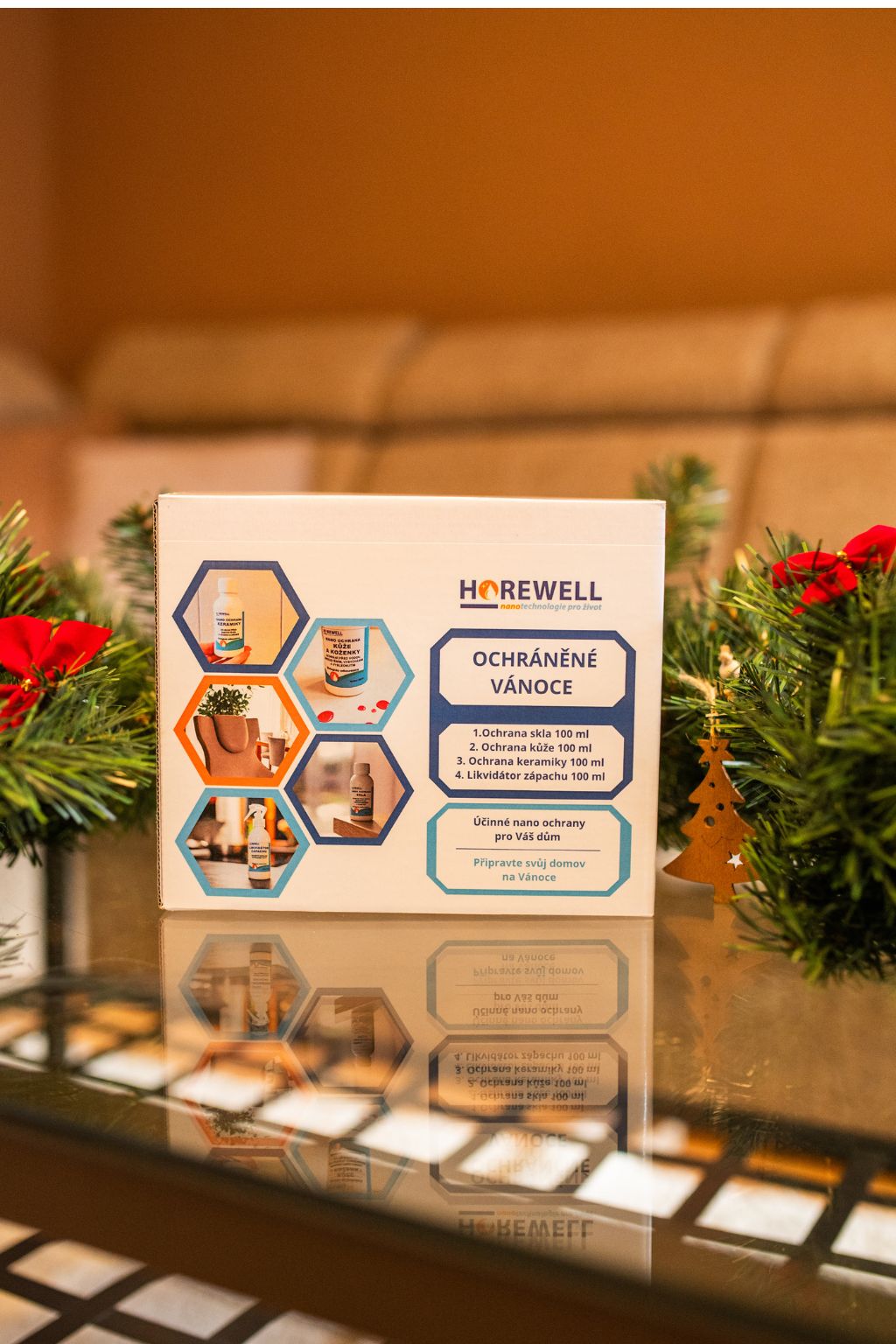 Sada Ochráněné Vánoce Horewell – chrání povrchy před špínou