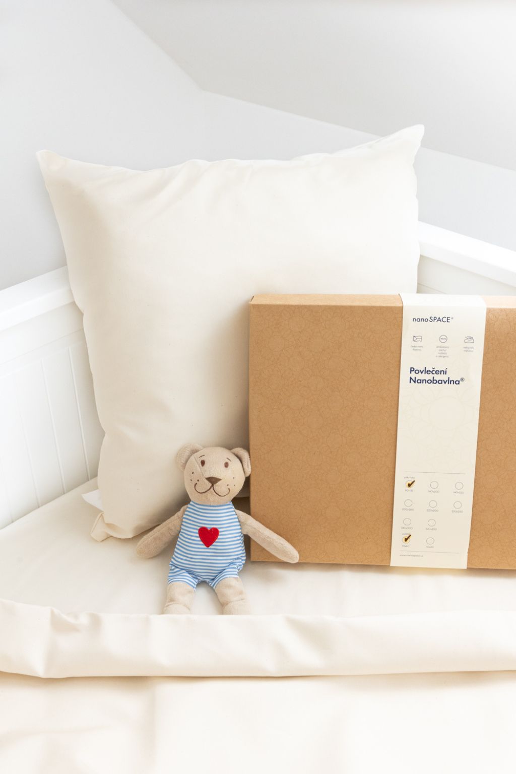nanoSPACE Dětské povlečení pro alergiky Nanobavlna® – režná biobavlna 1+1