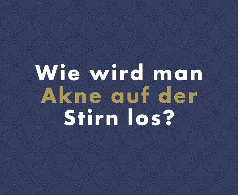 Wie wird man Akne auf der Stirn los?