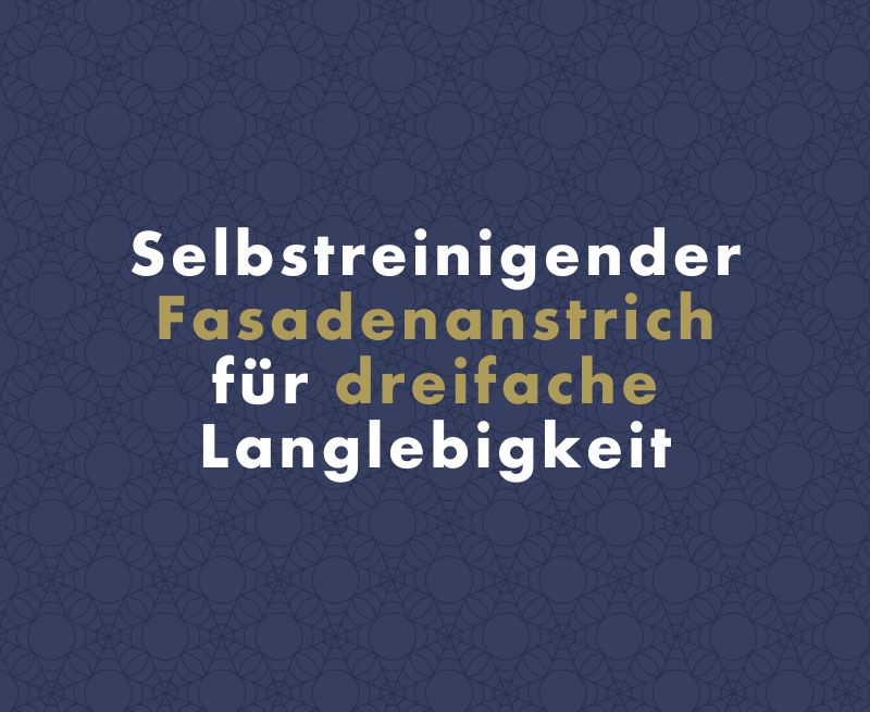 FN NANO®: Selbstreinigender Fassadenanstrich für dreifache Langlebigkeit