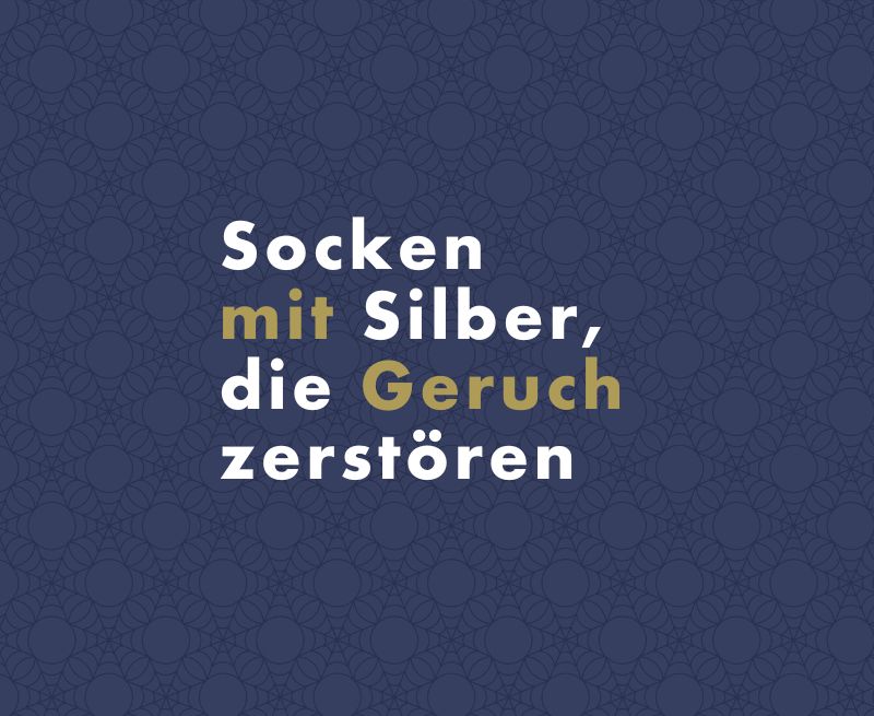 Socken mit Silber, die Geruch zerstören