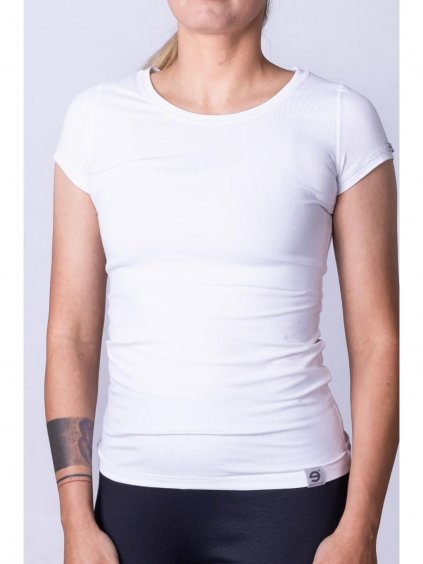 nanosilver® Damen T-Shirt mit kurzen Ärmeln weiß