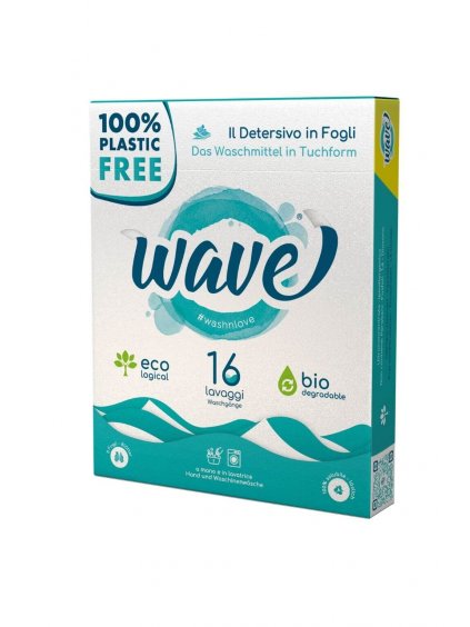 Wave Waschblätter Klasik mit zartem Duft, 16 Blätter  Hypoallergen, ökologisch