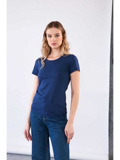 Blaues Damen T-Shirt BASIC – nanoSPACE by LADA
