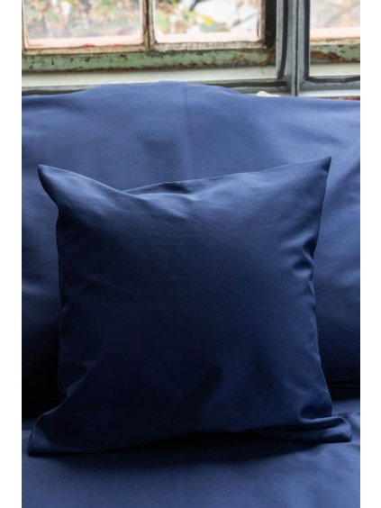 2 teiliges Set dekorativen Nanocotton® Milbenschutzkissen 30x40 cm| Nanocotton® – blau  Baumwollsatin nanoSPACE Blue