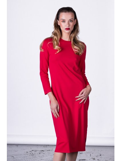 Rotes minimalistisches Kleid Berlin – nanoSPACE by LADA