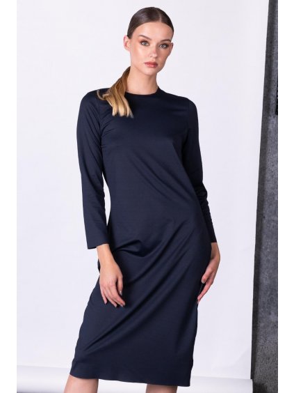 Schwarzes minimalistisches Kleid Berlin – nanoSPACE by LADA