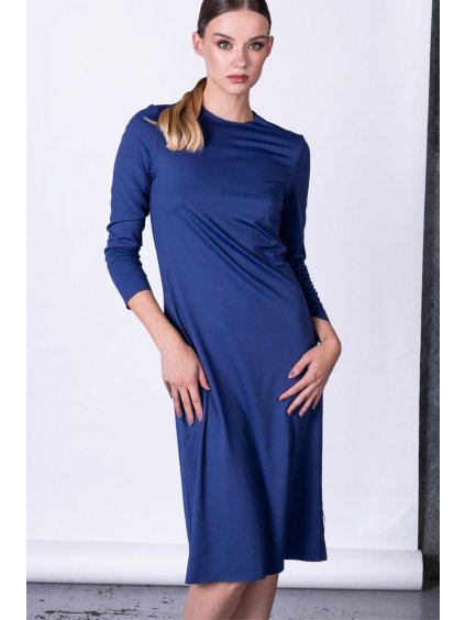 Blaues minimalistisches Kleid Berlin – nanoSPACE by LADA