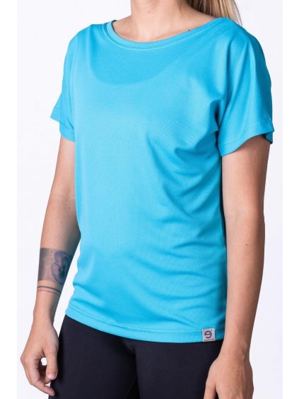 Türkises Yoga-T-Shirt für Frauen – nanosilver® BAT2
