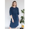 Modré minimalistické šaty TUNIQ – nanoSPACE by LADA (Velikost L)