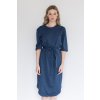 Modré minimalistické šaty TUNIQ – nanoSPACE by LADA (Velikost L)