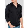 Schwarzes elegantes Herren-Poloshirt mit Membraneffekt MEM - nanoSPACE by LADA
