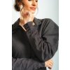 Černé melé zapínací sako Kalypso – nanoSPACE by LADA (Velikost XL)