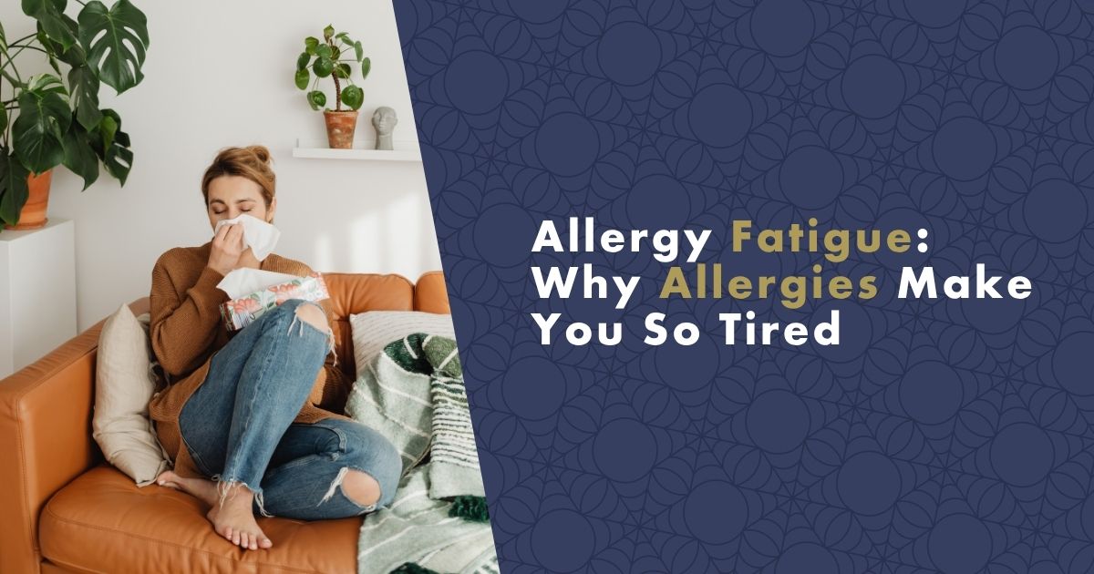 allergy fatigue - woman tired from allergies