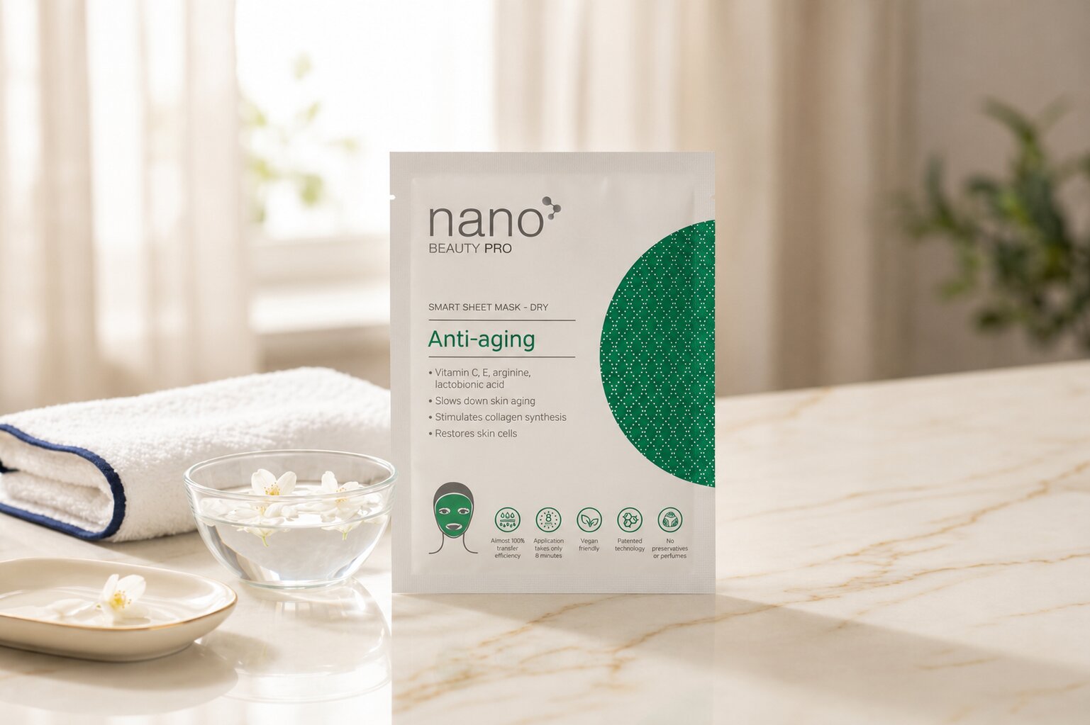 Anti-aging nanofiber mask – skin renewal without irritation