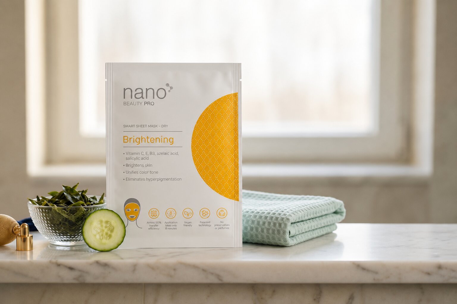 Brightening anti-acne nanofiber mask – care for oily and problematic skin