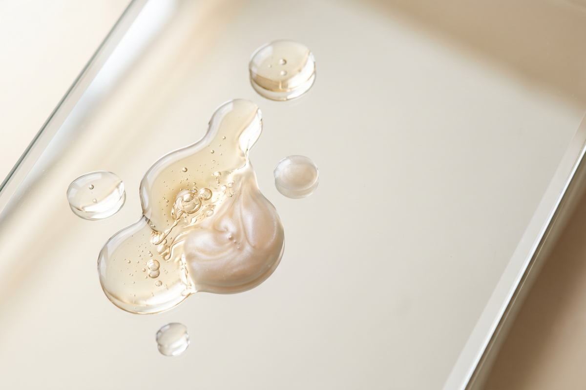 Layering skincare actives – serum texture up close