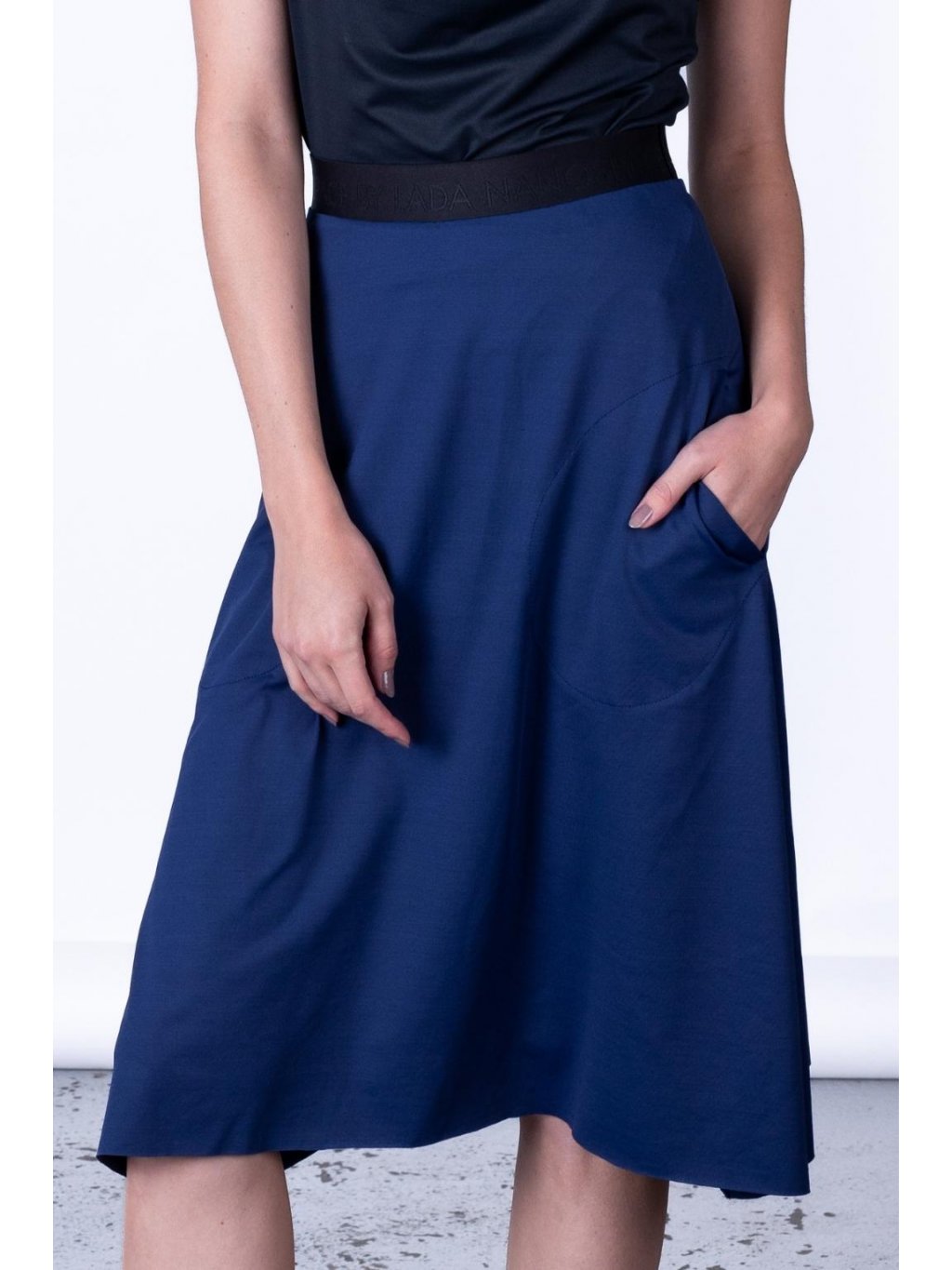 Navy blue skirt in cheap store