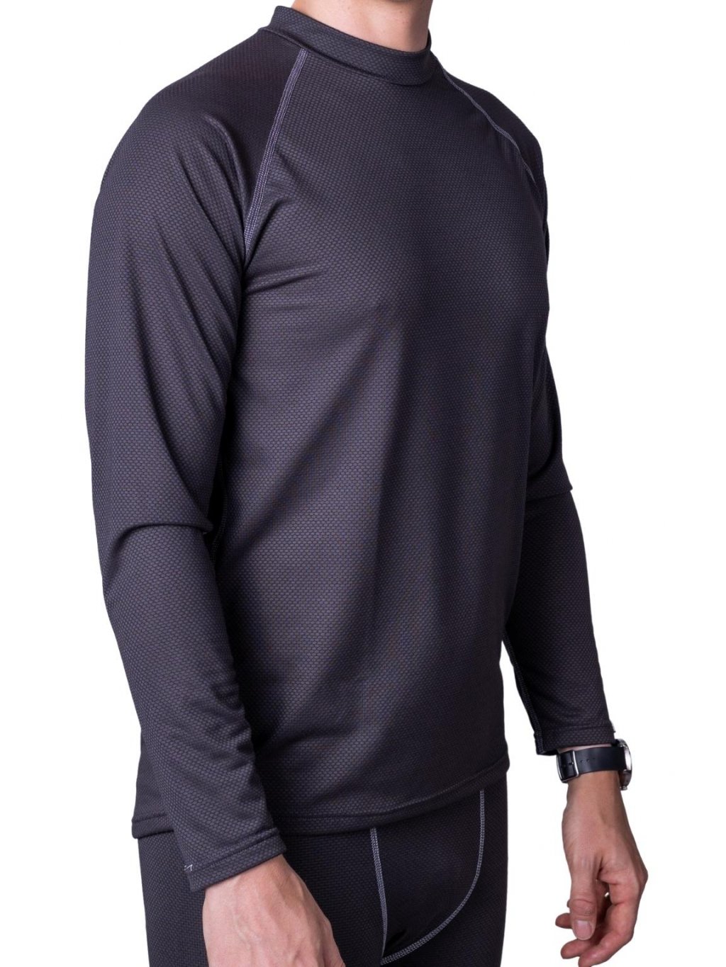 Grey Quick Dry Long Sleeve Baselayer T-shirt nanosilver®  Ultralight / baselayer