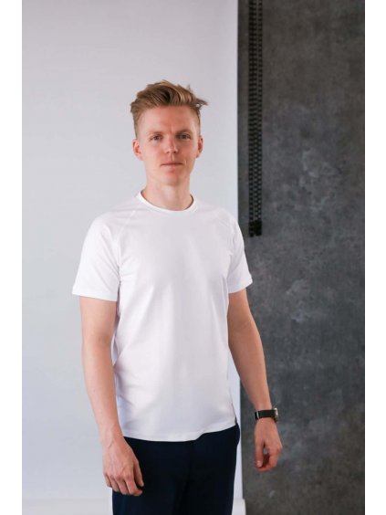 White Men's T-shirt with Short Sleeve nanosilver®