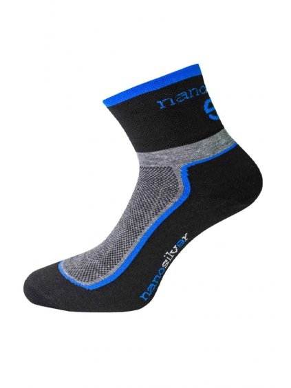 Cycling Socks with Silver + Coolmax® Black/Blue