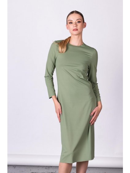 Simple Long Sleeve Olive Dress Berlin– nanoSPACE by LADA