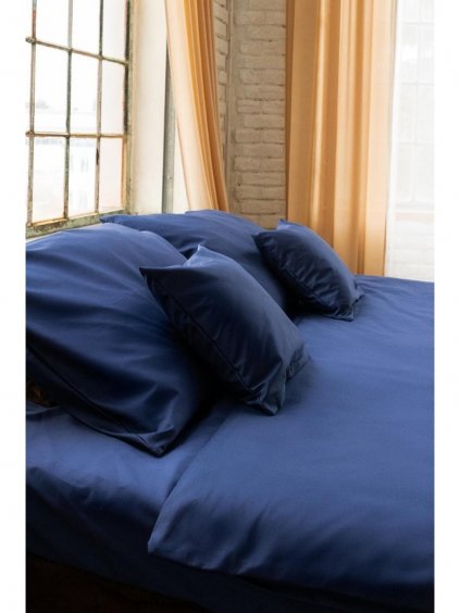 Single Bed Anti-Dust Mite Bed Linen Nanocotton® - nanoSPACE Blue 1+1 (140x200 cm, 45x60cm)  Cotton satin nanoSPACE Blue