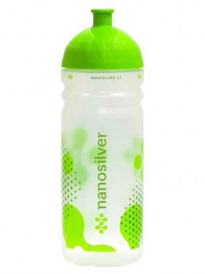 Antibacterial Sports Bottle nanosilver® Clear/Green